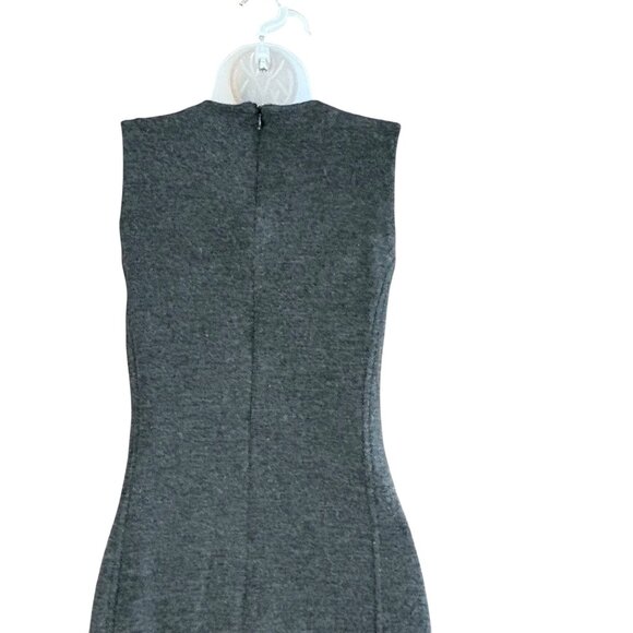 Banana Republic Dress Womens 6 Gray Wool Blend Sleeveless Sheath Neutral Career - Picture 4 of 12